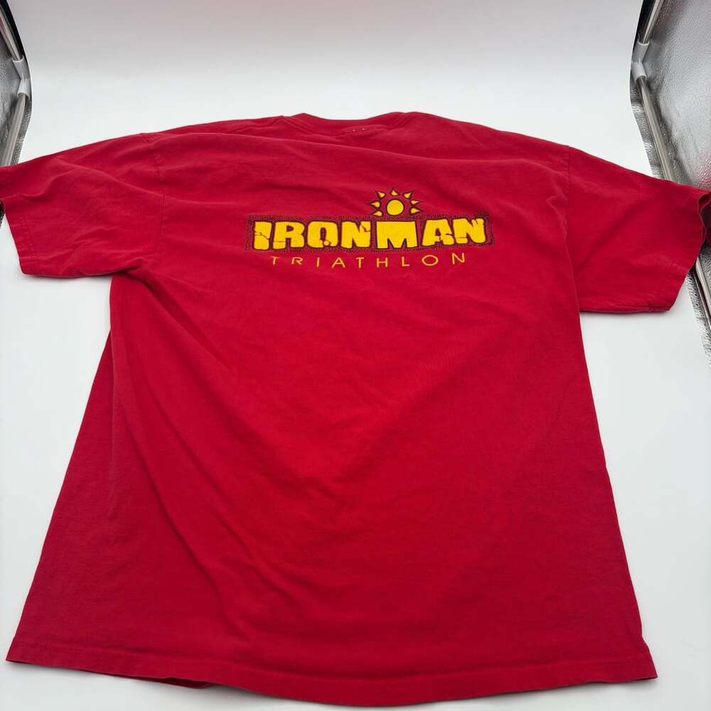 Vintage Hanes Heavyweight Ironman Kona Hawaii Triathlon Red T-Shirt
